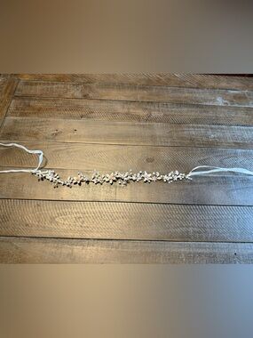 Delicate Floral Crystal hair vine/belt in Champagne & Clear